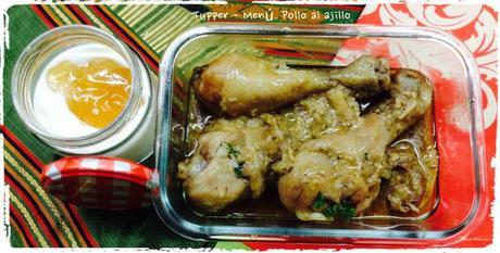 Pollo al ajillo Pollo al ajillo Tupper - Menú