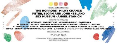 Territorios Sevilla 2016: The Horrors, Milky Chance, Peter Bjorn and John, Belako, Sex Museum, Ángel Stanich...