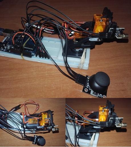 Robot láser controlado con un Joystick Analógico