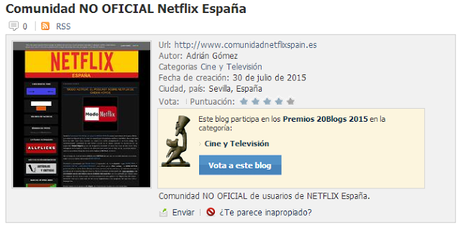 COMIENZAN LAS VOTACIONES EN LOS 'PREMIOS 20BLOGS'