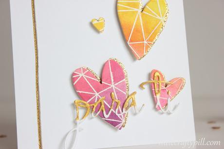 Watercolor resist and golden accents