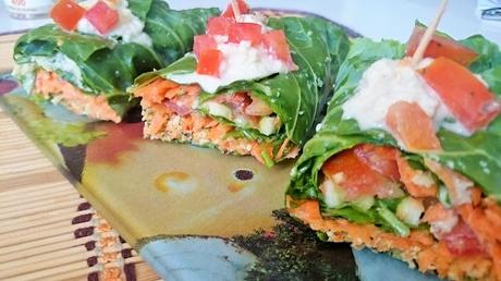 Rollitos de col crudiveganos