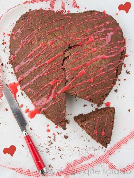 Bizcocho de chocolate {San Valentin}