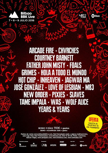 Chvrches, Slaves y Love of Lesbian se unen a las nuevas confirmaciones del BBK Live 2016