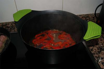 albóndigas en salsa de pimientos paso 2