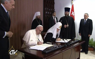 Declaración conjunta del histórico encuentro entre el Papa Francisco y el Patriarca Ortodoxo ruso Kirill