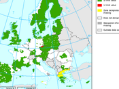 SO2: Mapa valor límite invernal para protección ecosistemas (Europa, 2008)
