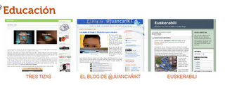 1er Euskalblogs: Blog finalista en Educación.