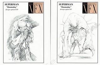 Mas conceptos artísticos de lo que hubiera sido la película  Superman de Tim Burton