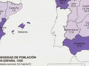 Evolución densidad población España: interior periferia