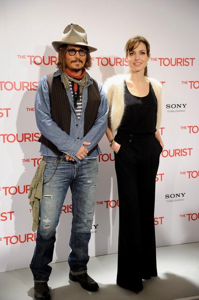 'The Tourist' Photocall in Madrid  - Angelina Jolie & Johnny Deep