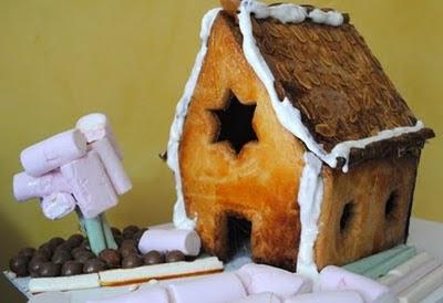Casita de galletas de Navidad