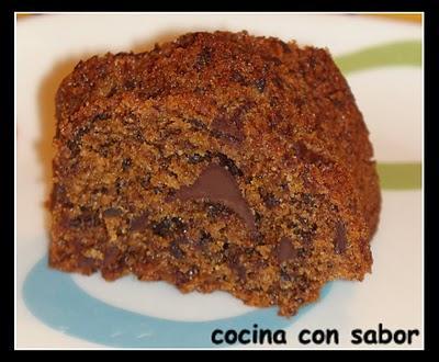 Bizcocho de galletas integrales con chocolate 