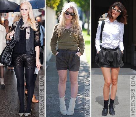 Tendencia: los shorts de cuero Tendencia: los shorts de cuero