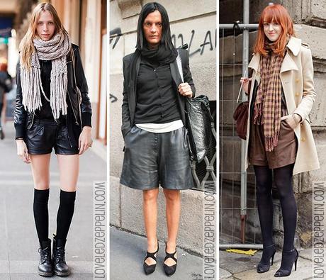 Tendencia: los shorts de cuero Tendencia: los shorts de cuero