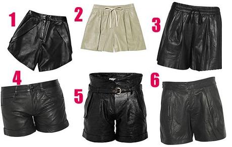 Tendencia: los shorts de cuero