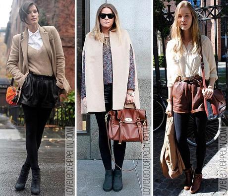 Tendencia: los shorts de cuero Tendencia: los shorts de cuero