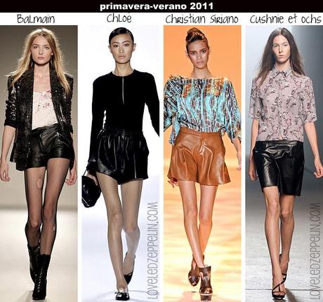 Tendencia: los shorts de cuero Tendencia: los shorts de cuero