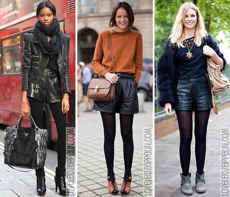 Tendencia: los shorts de cuero Tendencia: los shorts de cuero