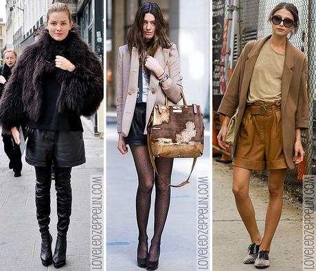 Tendencia: los shorts de cuero Tendencia: los shorts de cuero