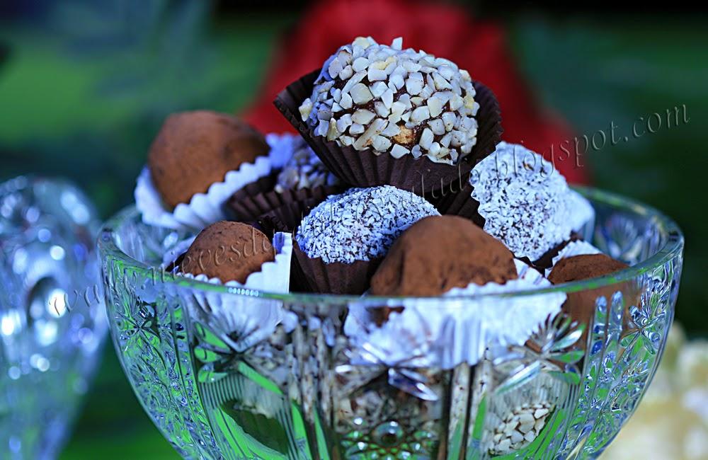 TRUFAS DE CHOCOLATE Y AVELLANAS