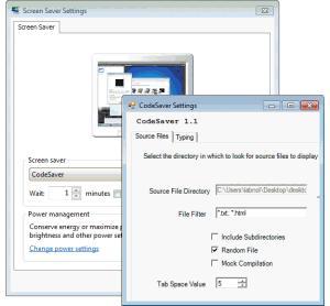 CodeSaver-Muestra archivos de texto como protector de pantalla