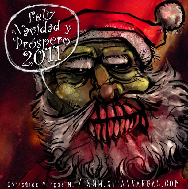 No podía faltar un Zombie Claus para estas temporada