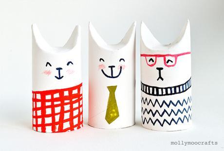 Manualidades divertidas para hacer con los chicos, usando rollos de papel.