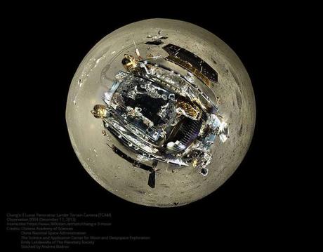 El rover Yutu en una proyección pequeño planeta