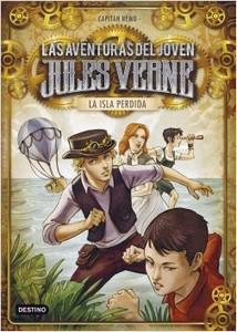 Cubierta de Las aventuras del joven Jules Verne. La Isla perdida