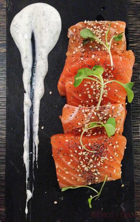 salmon marinado Sasha Bar Barcelona Baco y Boca