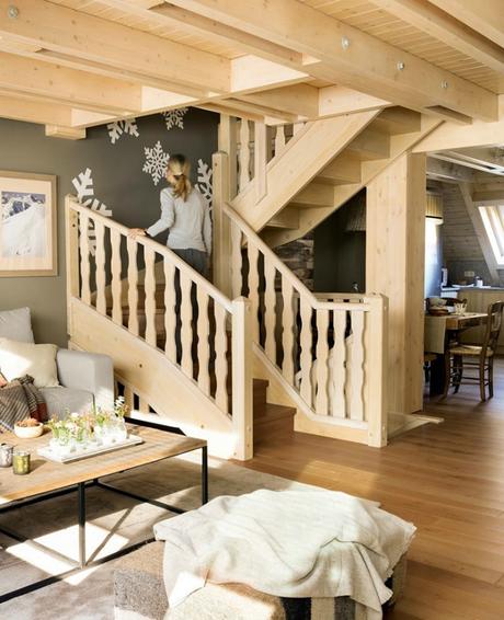 Una cabaña acogedora en la nieve