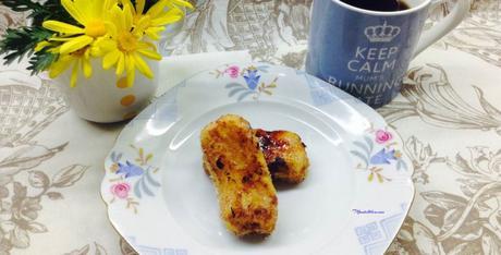 Torrijas de crema  y de chocolate