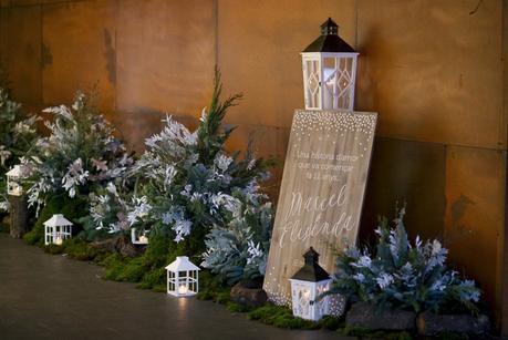 Una boda de invierno en Barcelona decoración boda invierno www.bodasdecuento.com