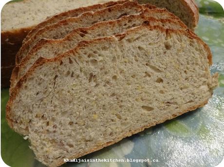 PAIN DE LA SEMAINE : PAIN À LA FARINE DE MAÏS ET AUX FLOCONS D’AVOINE / BREAD OF THE WEEK : OATMEAL CORN BREAD / PAN DE LA SEMANA : PAN CON HARINA DE MAIZ Y COPOS DE AVENA / خبز الاسبوع:خبز بدقيق الذرة و رقائق الشوفان