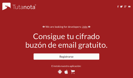 Tutanota Correo electronico privado cifrado