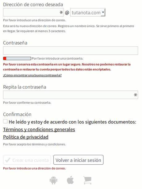 Tutanota Corre electronico seguro