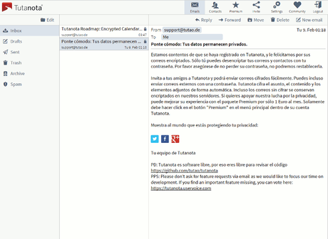 Tutanota Secure mail