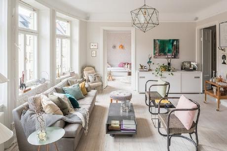 Mezcla de estilos y tonos pastel para una decoración única