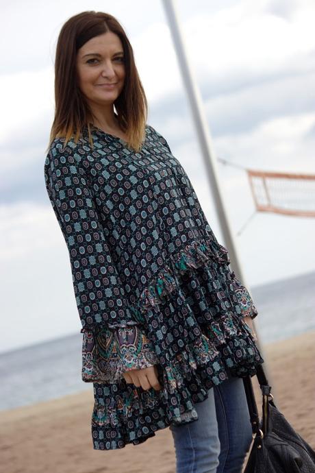 Con vestido boho Con vestido boho