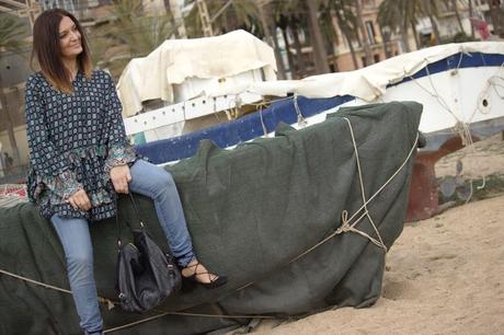 Con vestido boho Con vestido boho