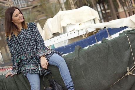 Con vestido boho Con vestido boho