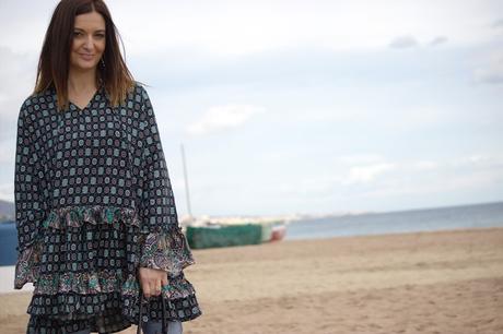 Con vestido boho Con vestido boho