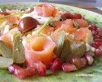 Ensalada de arroz y salmón ahumado