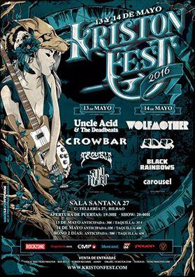 Cartel completo del Kristonfest 2016, que pasa a tener dos jornadas