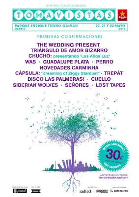 Festival Tomavistas 2016: The Wedding Present, Chucho, Triángulo de Amor Bizarro, WAS...