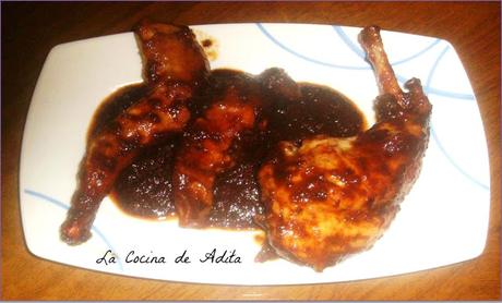 Conejo en salsa estilo Adita