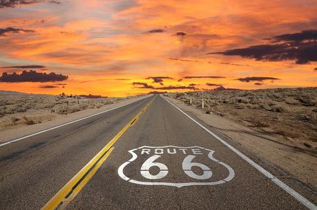 Tramo de carretera de la Ruta 66