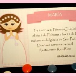 invitacion comunion fiestas personalizadas