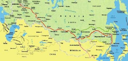 Mapa Transiberiano. Inshala